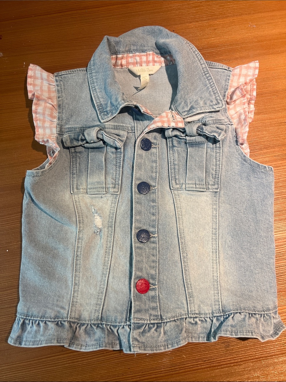 Matilda Jane enchanted garden denim vest